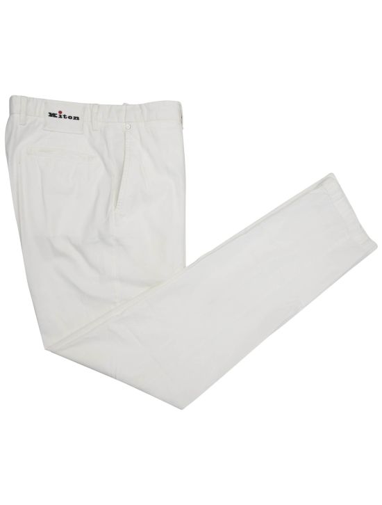 Kiton Kiton White Cotton Ea Pants White 000