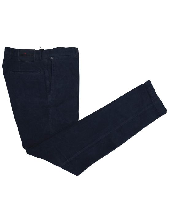 Kiton Kiton Blue Cotton Ea Velvet Pants Blue 000