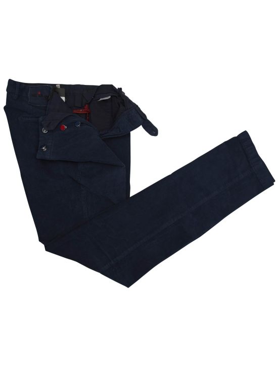 Kiton Kiton Blue Cotton Ea Velvet Pants Blue 001