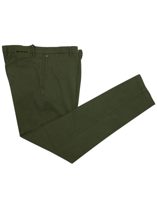 Kiton Kiton Green Cotton Cashmere Ea Pants Green 000