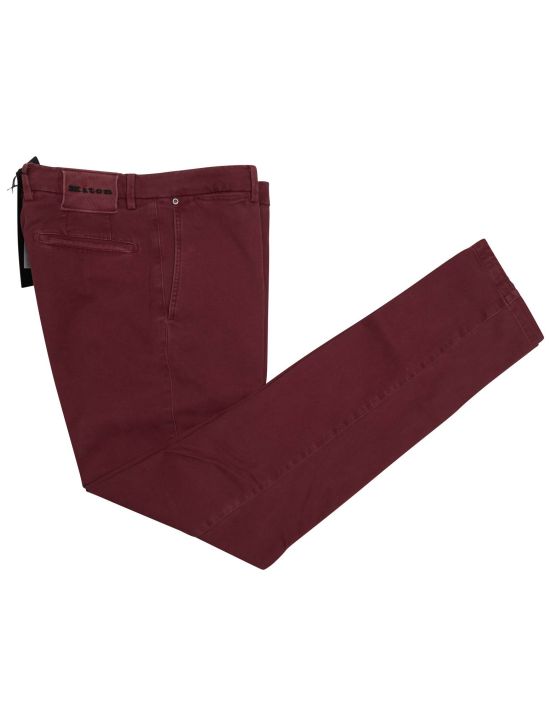 Kiton Kiton Burgundy Cotton Ea Pants Burgundy 000