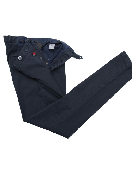 Kiton Kiton Blue Cotton Linen Ea Pants Blue 001