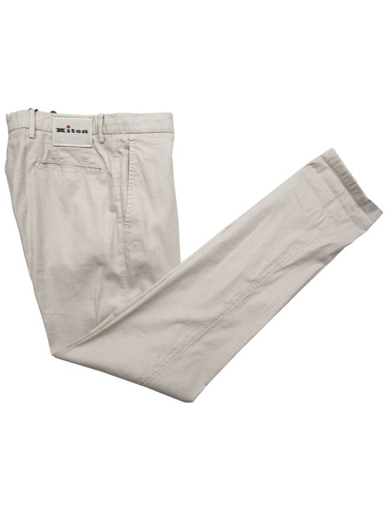 Kiton Kiton Beige Linen Cotto Ea Pants Beige 000