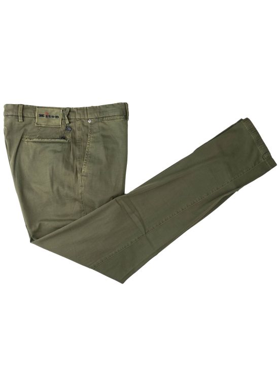 Kiton Kiton Green Cotton Viscove Ea Pants Green 000