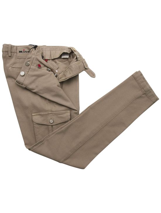 Kiton Kiton Beige Cotton Wool Ea Cargo Pants Beige 001