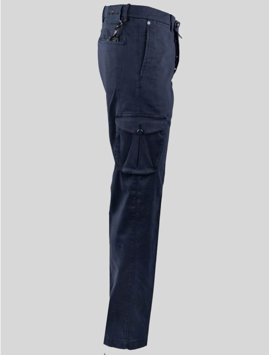 Kiton Kiton Blue Cotton Cargo Pant Blue 001