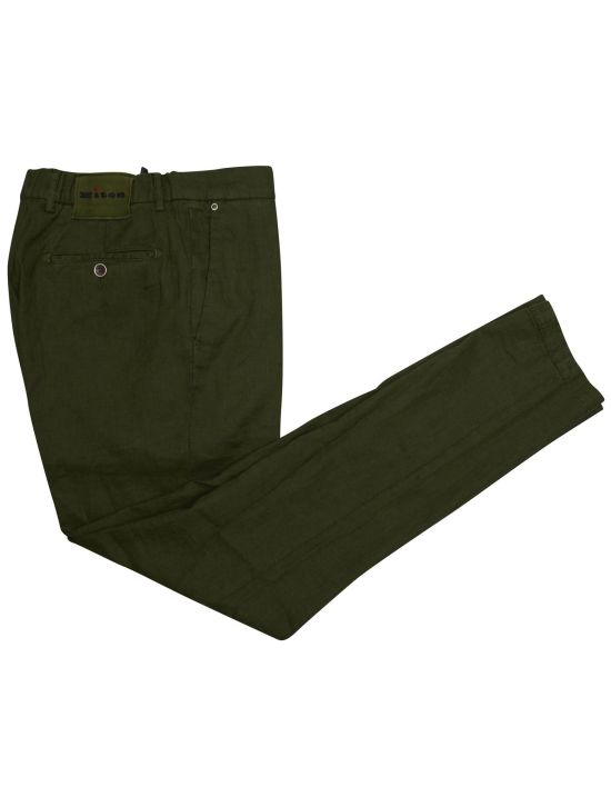 Kiton Kiton Green Linen Ea Pants Green 000