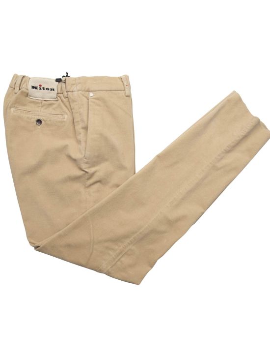 Kiton Kiton Beige Cotton Ea Velvet Pants Beige 000