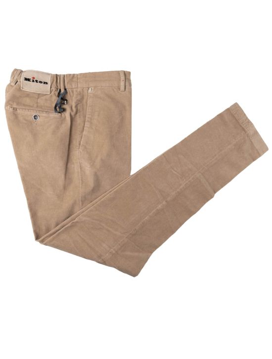 Kiton Kiton Beige Cotton Ea Velvet Pants Beige 000