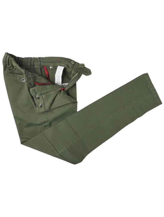 Kiton Kiton Green Cotton Cashmere Pants Green 001