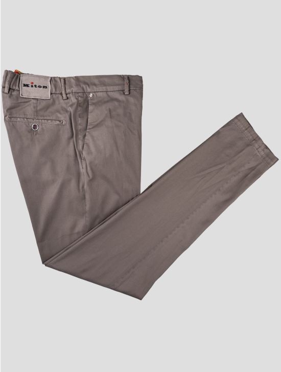 Kiton Kiton Brown Cotton Silk Ea Pants Brown 000