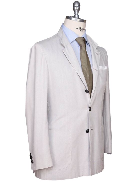 Kiton Kiton Gray Silk Blazer Gray 001