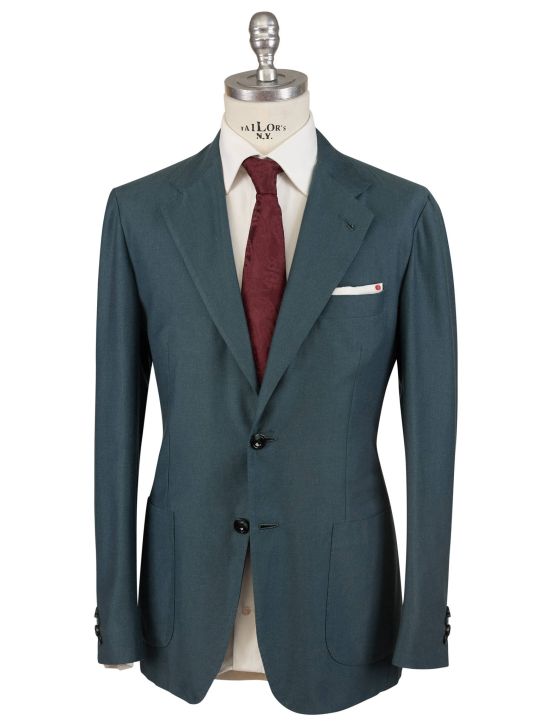 Kiton Kiton Green Cotton Cashmere Blazer Green 000