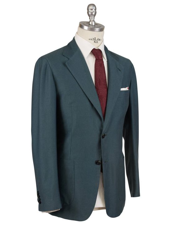 Kiton Kiton Green Cotton Cashmere Blazer Green 001