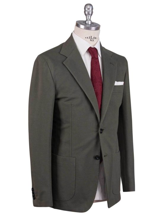 Kiton Kiton Green Cotton Ea Blazer Green 001