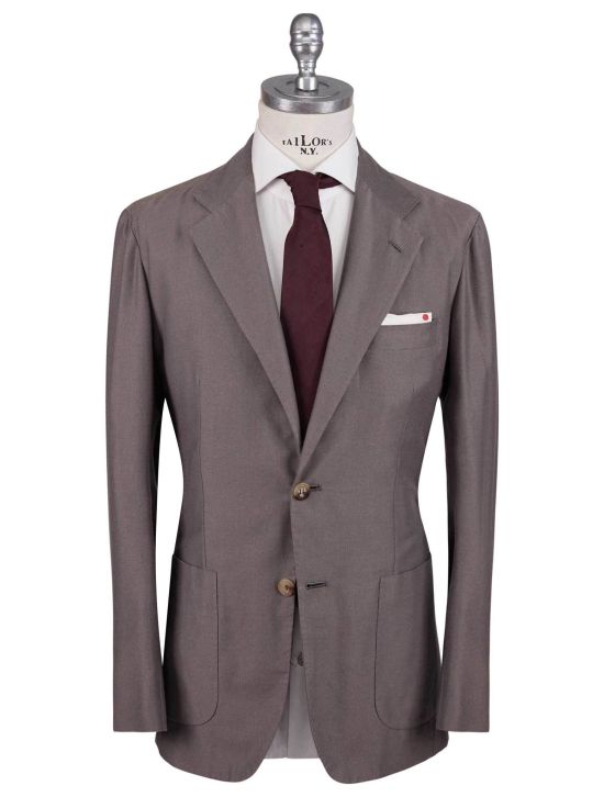 Kiton Kiton Brown Cotton Cashmere Blazer Brown 000