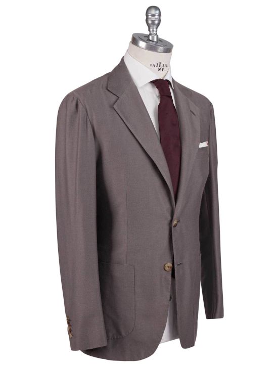 Kiton Kiton Brown Cotton Cashmere Blazer Brown 001