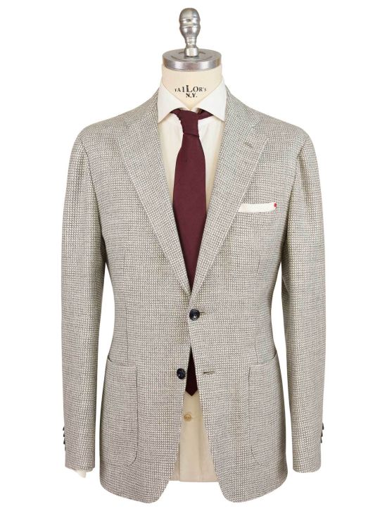 Kiton Kiton Gray Cashmere Virgin Wool Silk Linen Blazer Gray 000