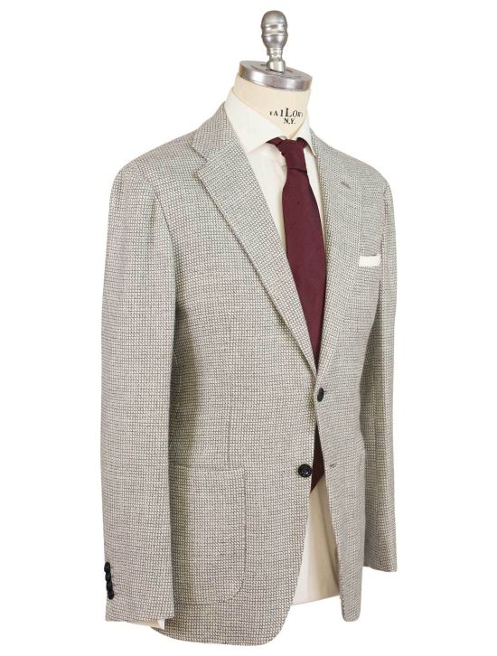 Kiton Kiton Gray Cashmere Virgin Wool Silk Linen Blazer Gray 001