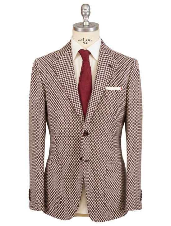 Kiton Kiton Burgundy Cashmere Blazer Burgundy / White 000