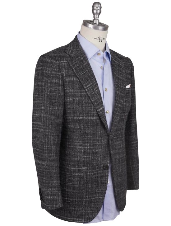 Kiton Kiton Gray Cashmere Silk Blazer Gray 001