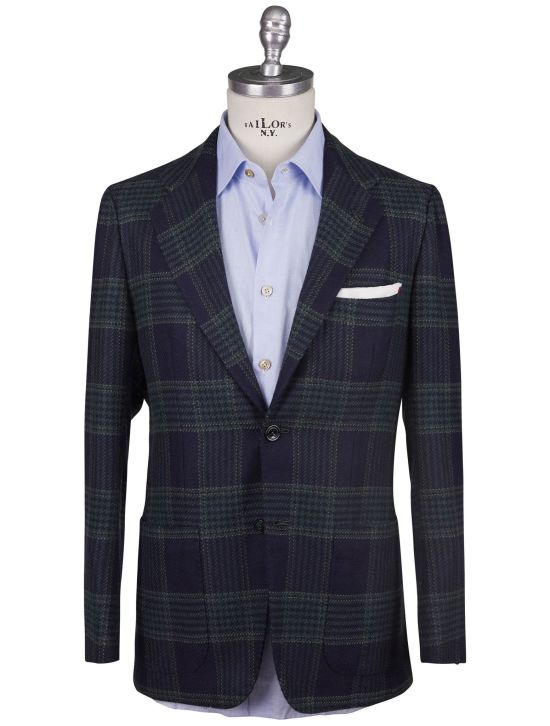 Kiton Kiton Blue Green Cashmere Blazer Blue / Green 000