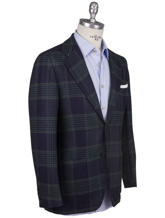 Kiton Kiton Blue Green Cashmere Blazer Blue / Green 001