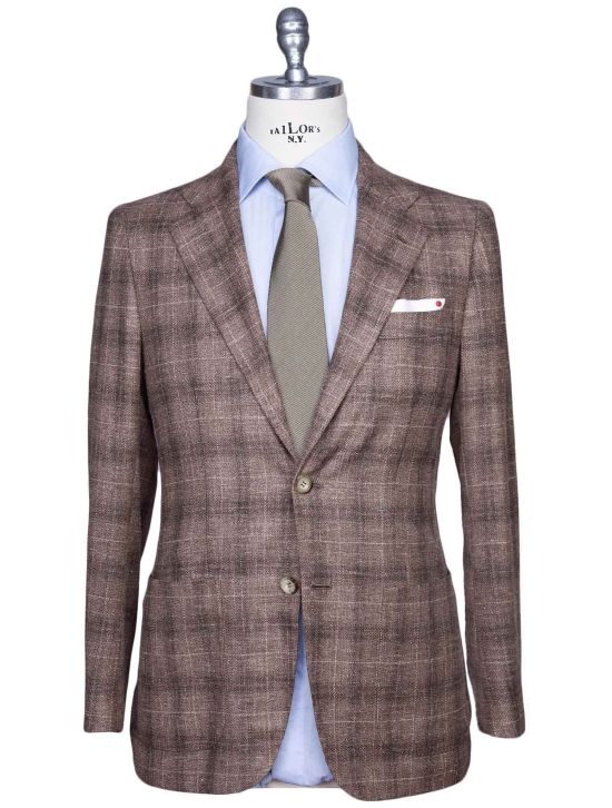 Kiton Kiton Brown Virgin Wool Cashmere Silk Linen Pa Blazer Brown 000