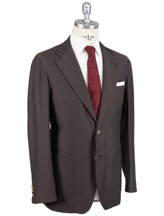 Kiton Kiton Brown Cotton Cashmere Blazer Brown 001