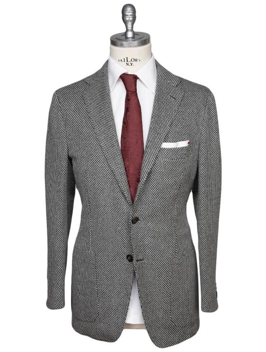 Kiton Kiton Gray White Cashmere Blazer Gray / White 000