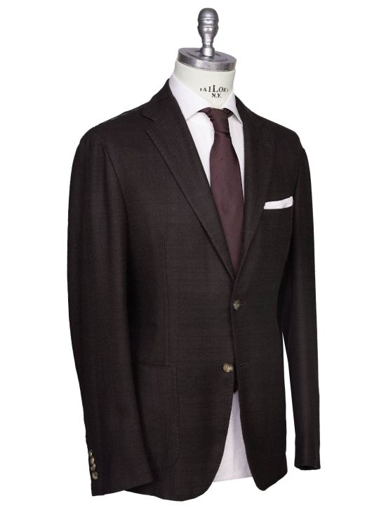 Kiton Kiton Brown Cashmere Silk Blazer Brown 001