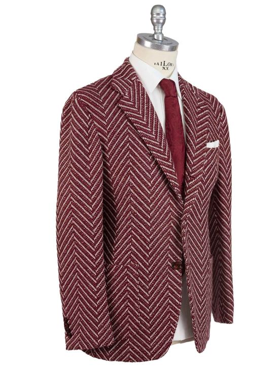 Kiton Kiton Red White Cashmere Blazer Red / White 001