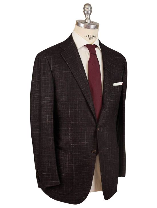 Kiton Kiton Brown Cashmere Silk Blazer Brown 001