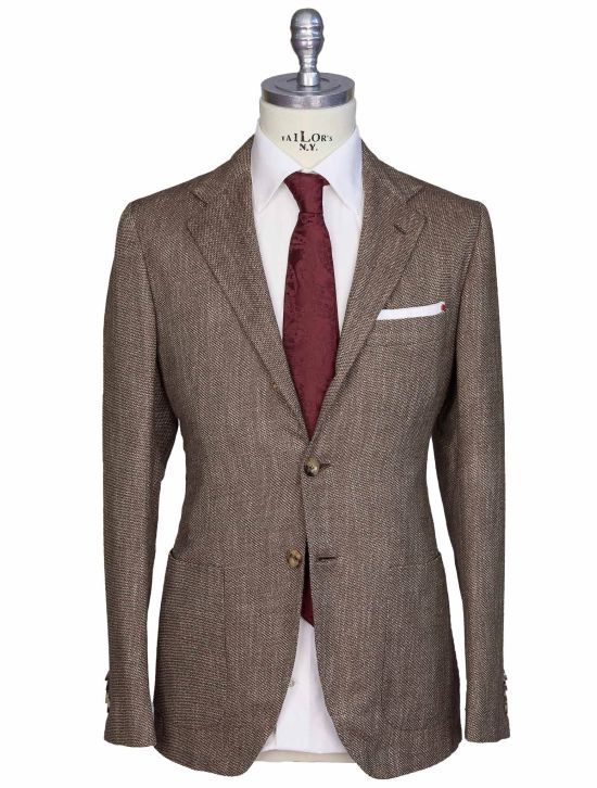 Kiton Kiton Brown Cashmere Cotton Silk Virgin Wool Pa Blazer Brown 000