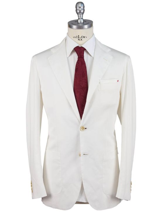 Kiton Kiton White Lyocell Ea Blazer White 000