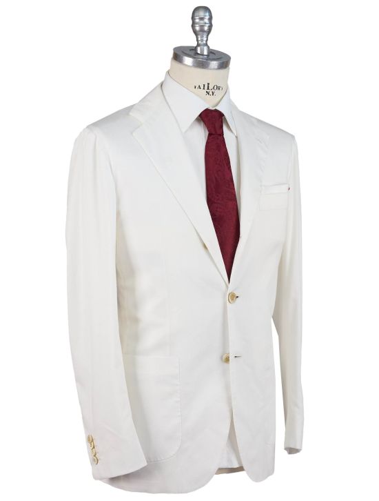 Kiton Kiton White Lyocell Ea Blazer White 001