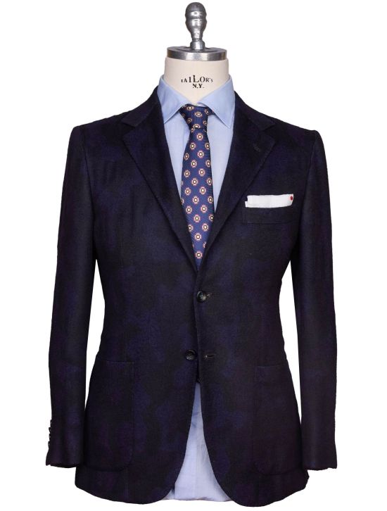 Kiton Kiton Dark Blue Vicuna Peru Silk Blazer Dark Blue 000