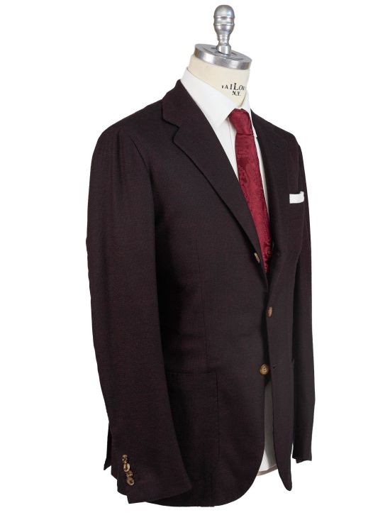 Kiton Kiton Burgundy Brown Cashmere Ea Blazer Burgundy / Brown 001