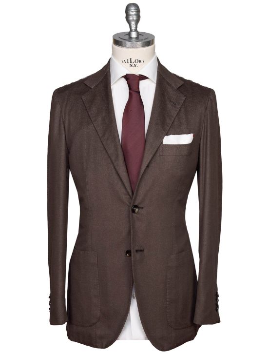 Kiton Kiton Brown Vicuna Peru Silk Blazer Brown 000