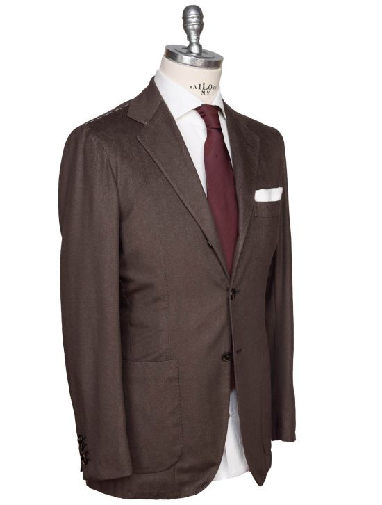 Kiton Kiton Brown Vicuna Peru Silk Blazer Brown 001