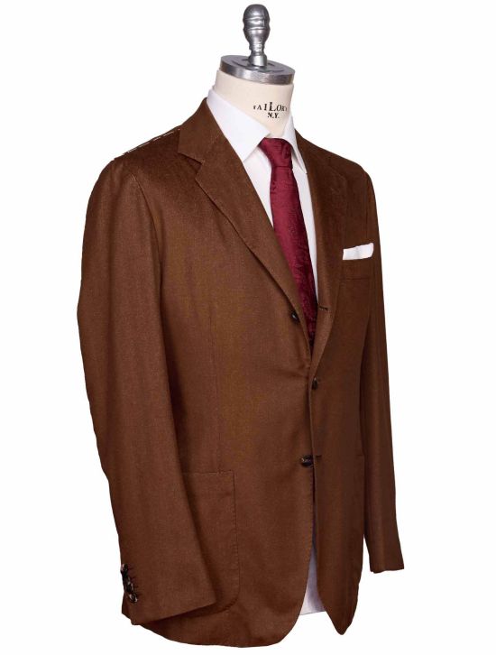 Kiton Kiton Brown Vicuna Peru Silk Blazer Brown 001