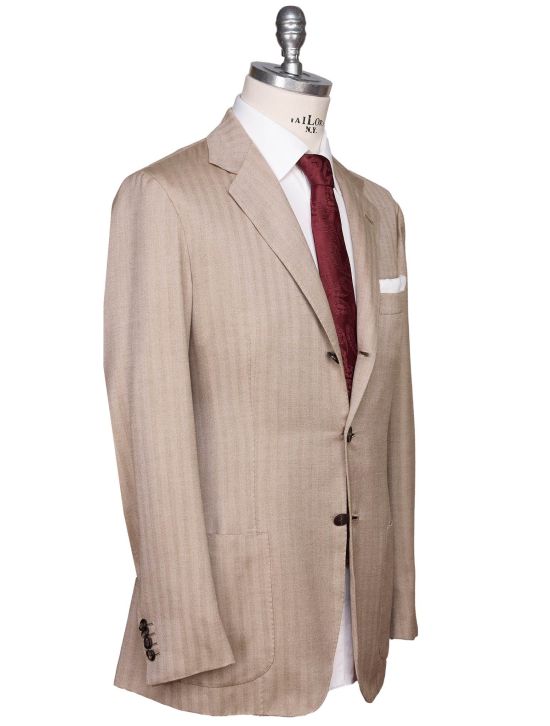 Kiton Kiton Beige Vicuna Peru Cashmere Silk Blazer Beige 001