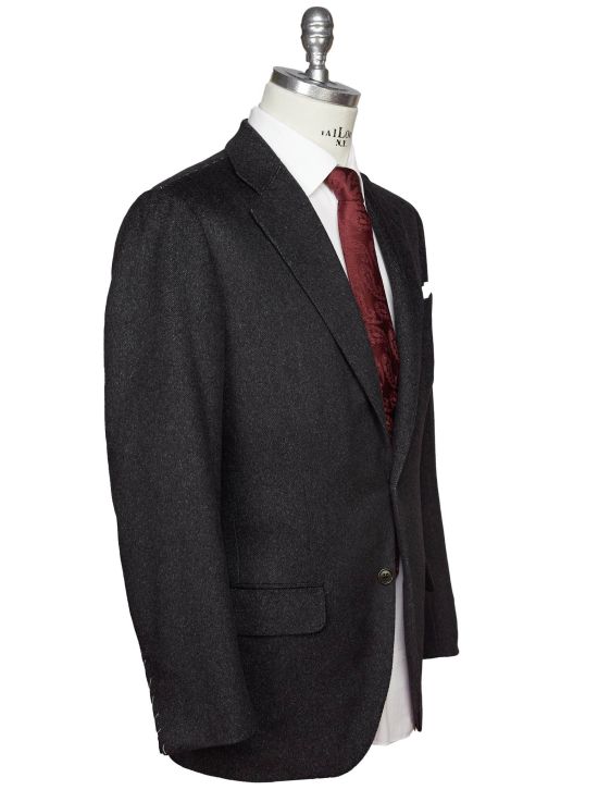 Kiton Kiton Gray Vicuna Peru Cashmere Silk Blazer Gray 001