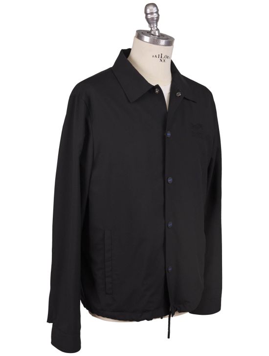 KNT Kiton Knt Black Virgin Wool Coat Black 001