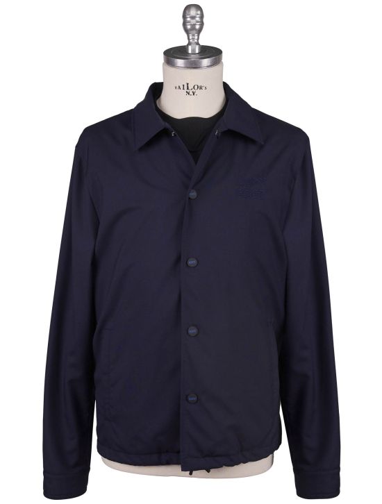 KNT Kiton Knt Blue Virgin Wool Coat Blue 000