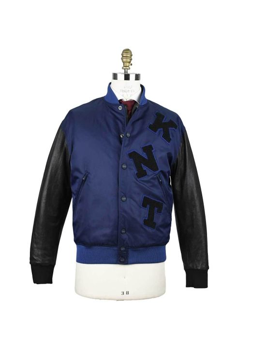 KNT Kiton KNT Blue Black Leather Pa Coat Blue/Black 000