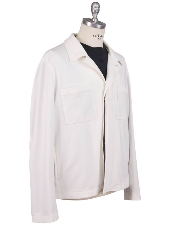 KNT Kiton Knt White Viscose PA EA Coat White 001