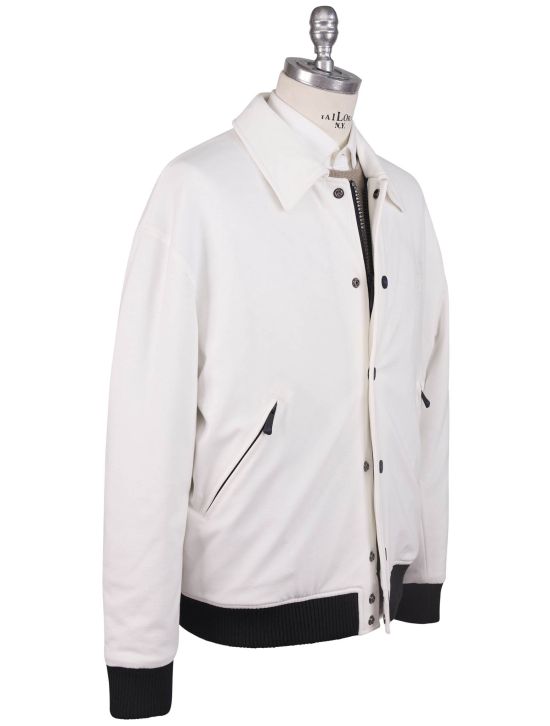 KNT Kiton Knt White Viscose PA EA Coat White 001