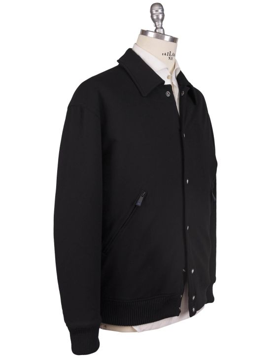 KNT Kiton Knt Black Viscose PA EA Special Edition Coat Black 001