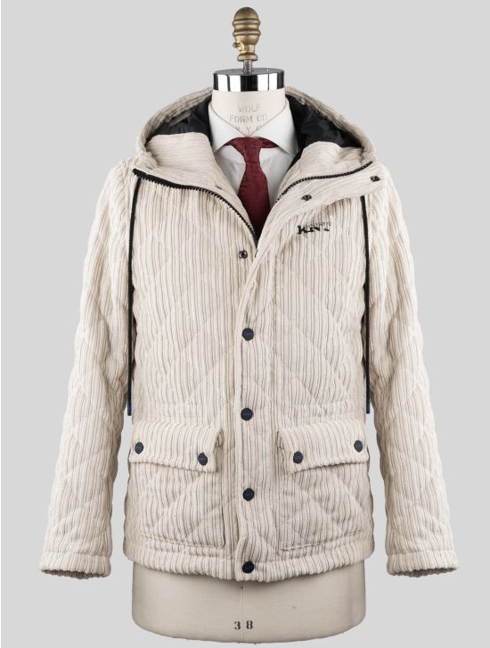 KNT KNT Kiton White Pl Pa Coat Velvet White 000